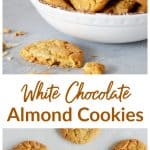 White chocolate cookies long pin with text