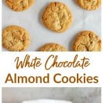 White chocolate cookies long pin with text