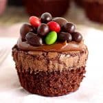 Close-up of brownie muffin