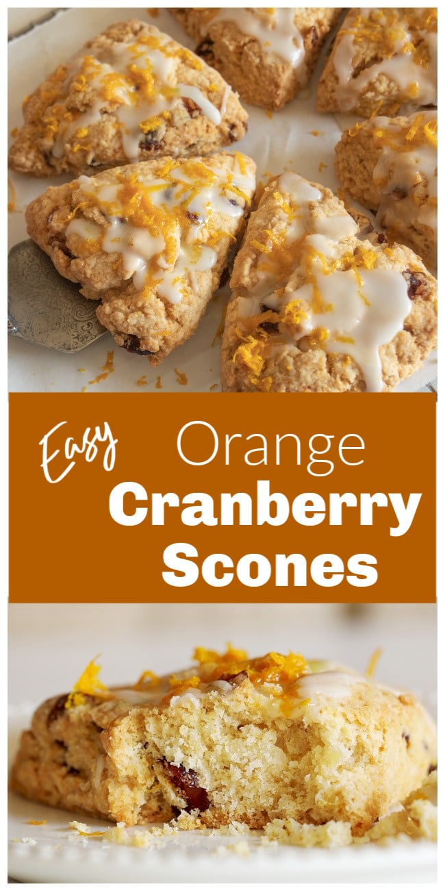 Glazed Orange Cranberry Scones Recipe With Video Vintage Kitchen Notes   Cranberry Orange Scones Long Pin 1 1 