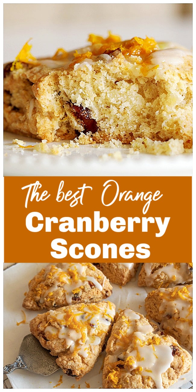 Glazed Orange Cranberry Scones Recipe With Video Vintage Kitchen Notes   Cranberry Orange Scones Long Pin 1 