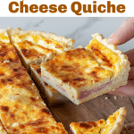 Ham Cheese Quiche long Pin with text