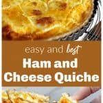 Ham Cheese Quiche long Pin with text