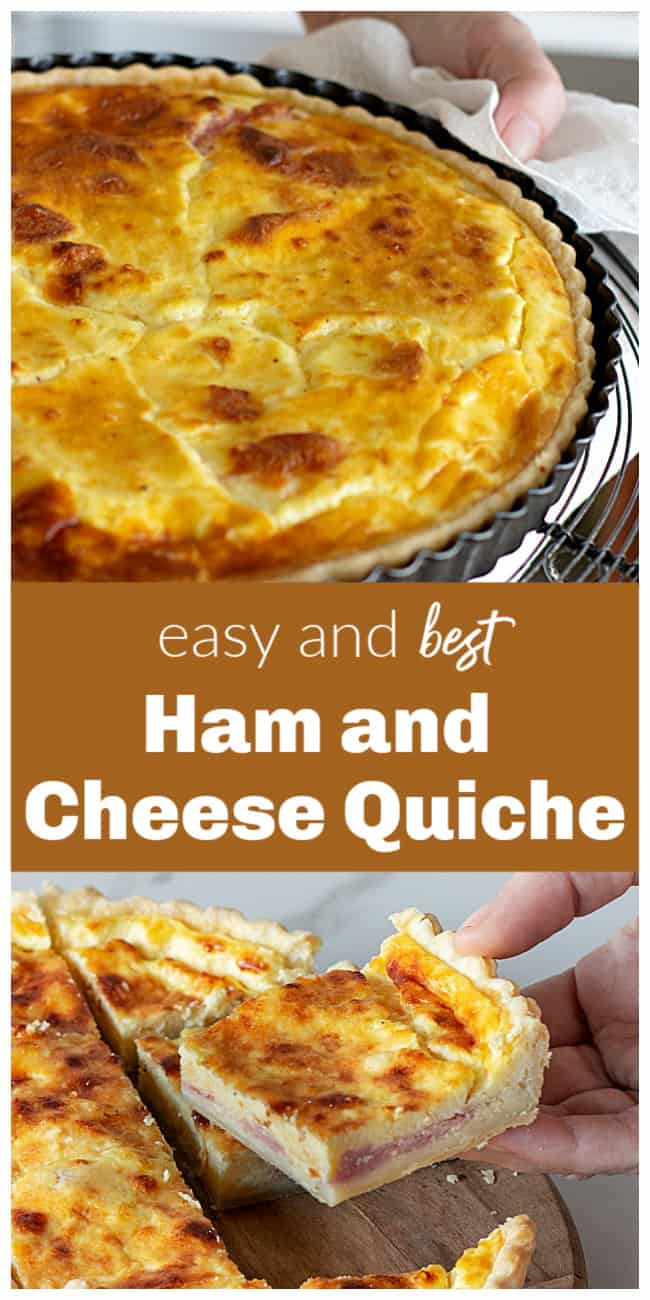 Ham and Cheese Quiche - Vintage Kitchen Notes