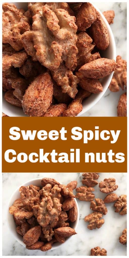 Sweet spiced nuts long pin with text