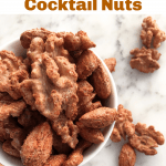 Sweet spiced nuts long pin with text