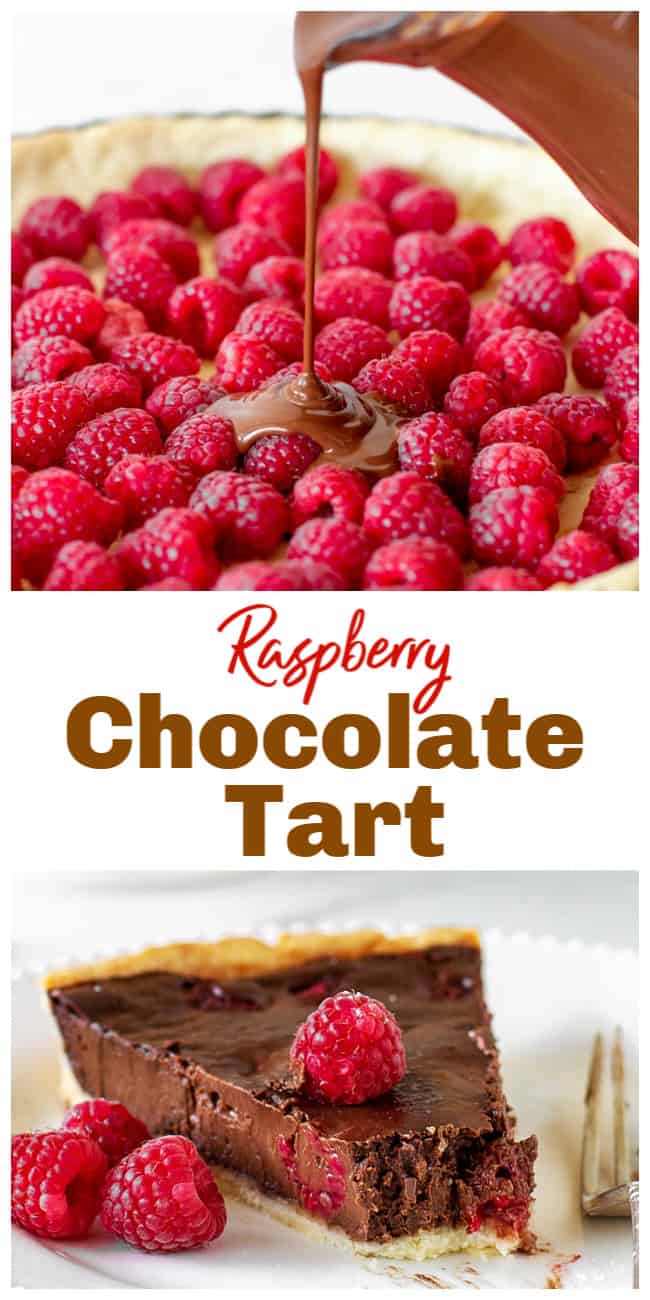 Chocolate Raspberry Tart - Vintage Kitchen Notes