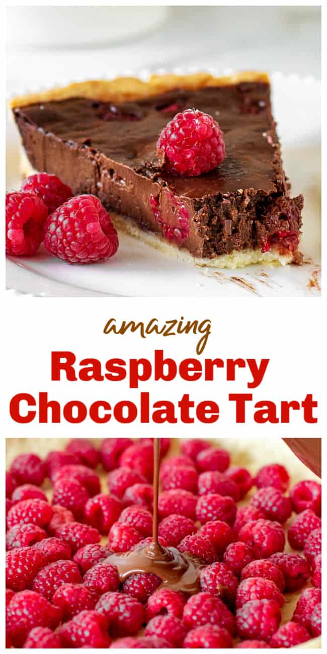 Chocolate Raspberry Tart - Vintage Kitchen Notes