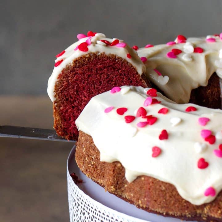 Red Velvet Bundt Cake - Vintage Kitchen