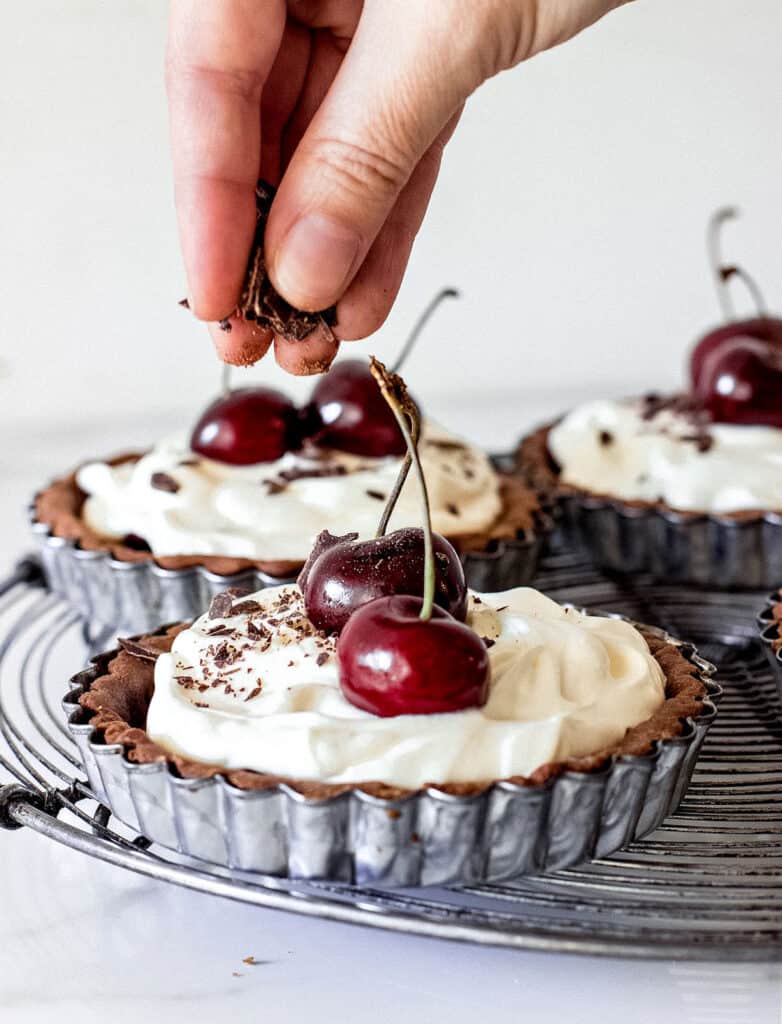 Black Forest Tartlets Chocolate Cherries And Cream Vintage Kitchen