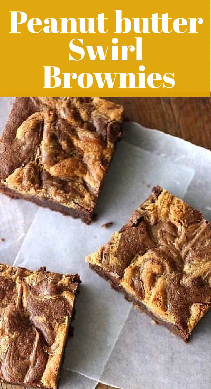 Peanut Butter Swirl Brownies (with video) Vintage Kitchen Notes