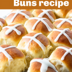 Glazed small buns, image with text