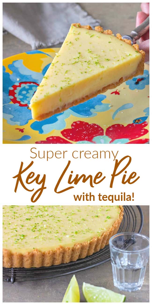 Margarita Key Lime Pie (easy recipe with tequila) Vintage Kitchen Notes