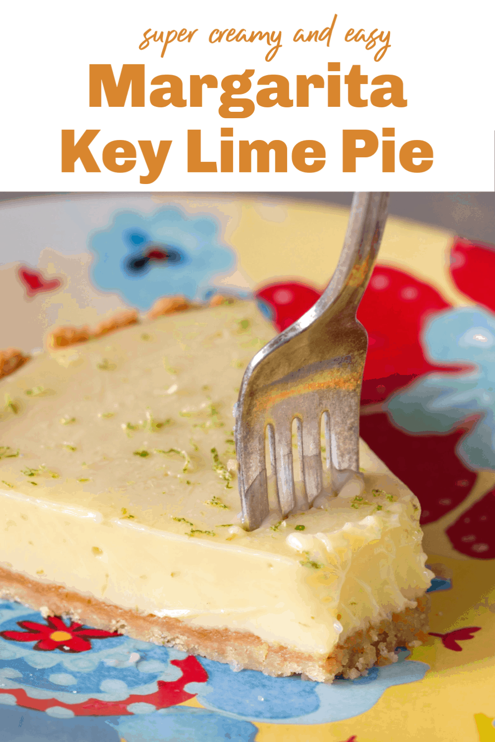 Margarita Key Lime Pie (easy recipe with tequila) - Vintage Kitchen Notes
