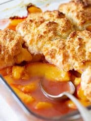 Peach Cobbler Pound Cake - Vintage Kitchen Notes