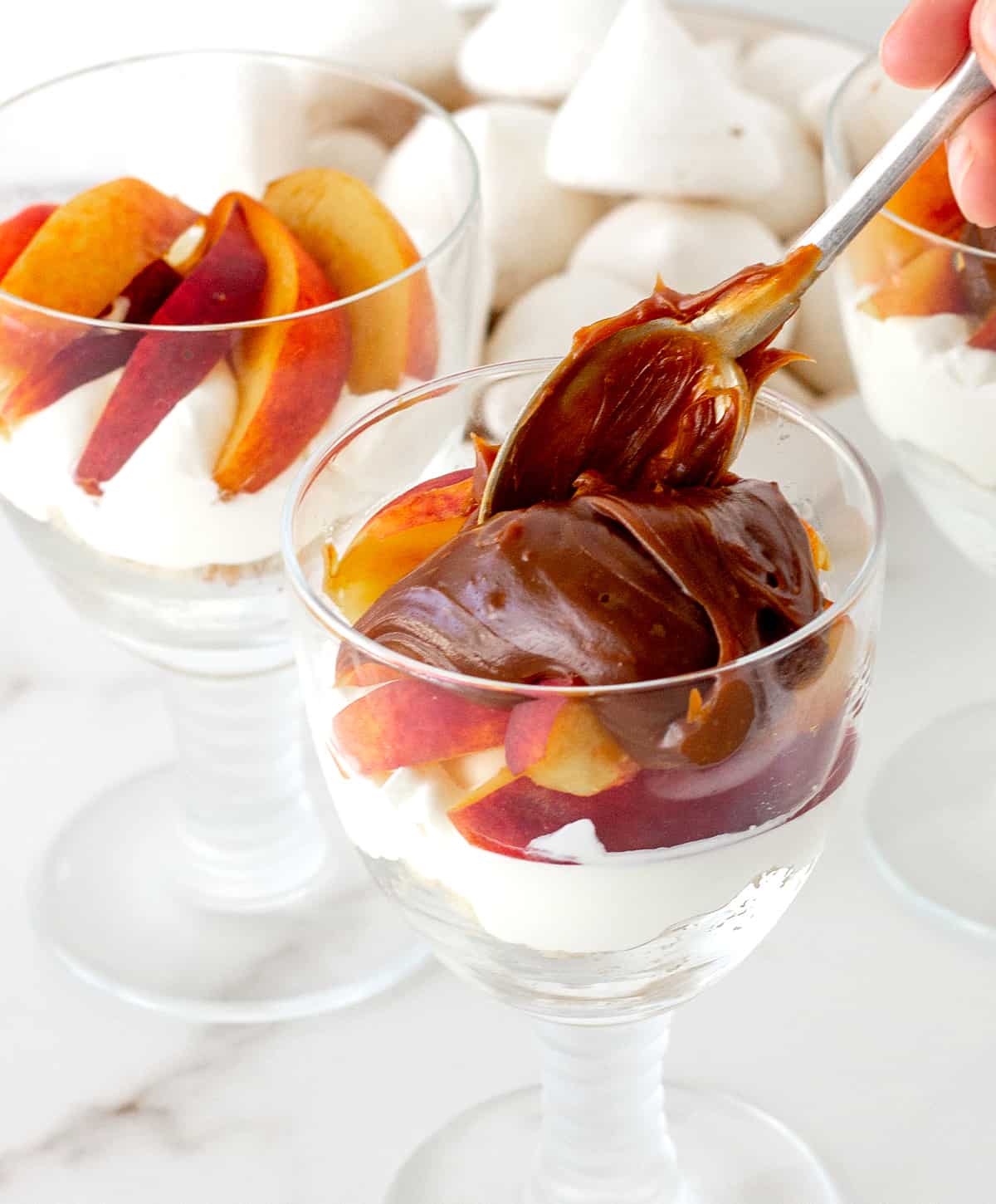 Creamy Peach Trifle | Vintage Kitchen Notes