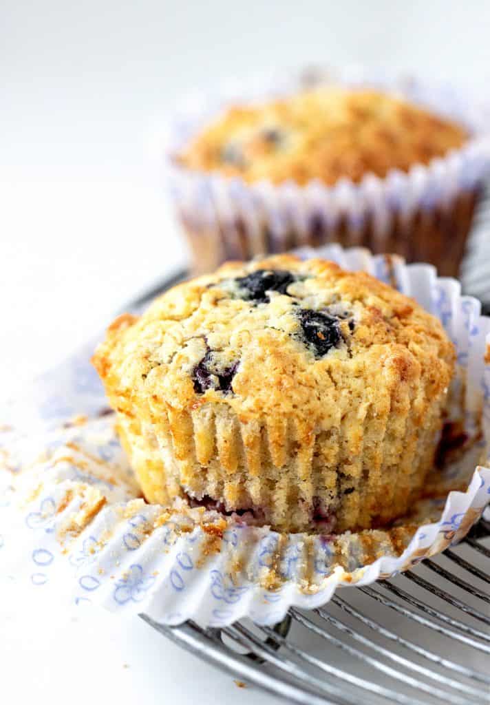 Blueberry Oatmeal Muffins - Vintage Kitchen Notes
