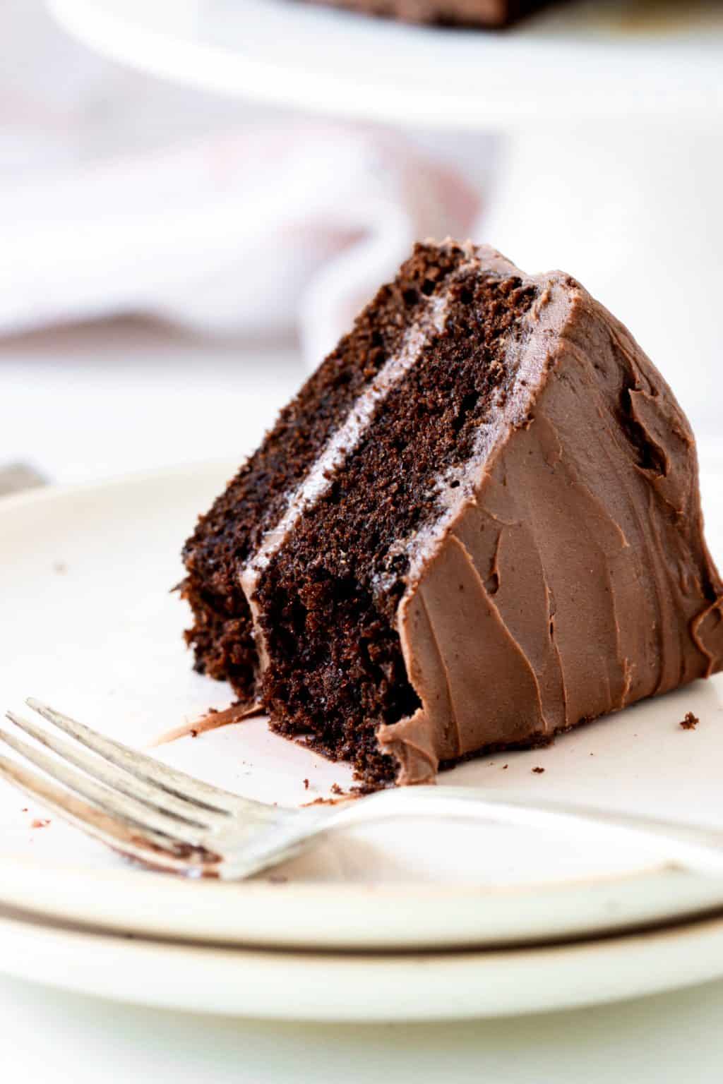 Double Chocolate Layer Cake - Vintage Kitchen Notes