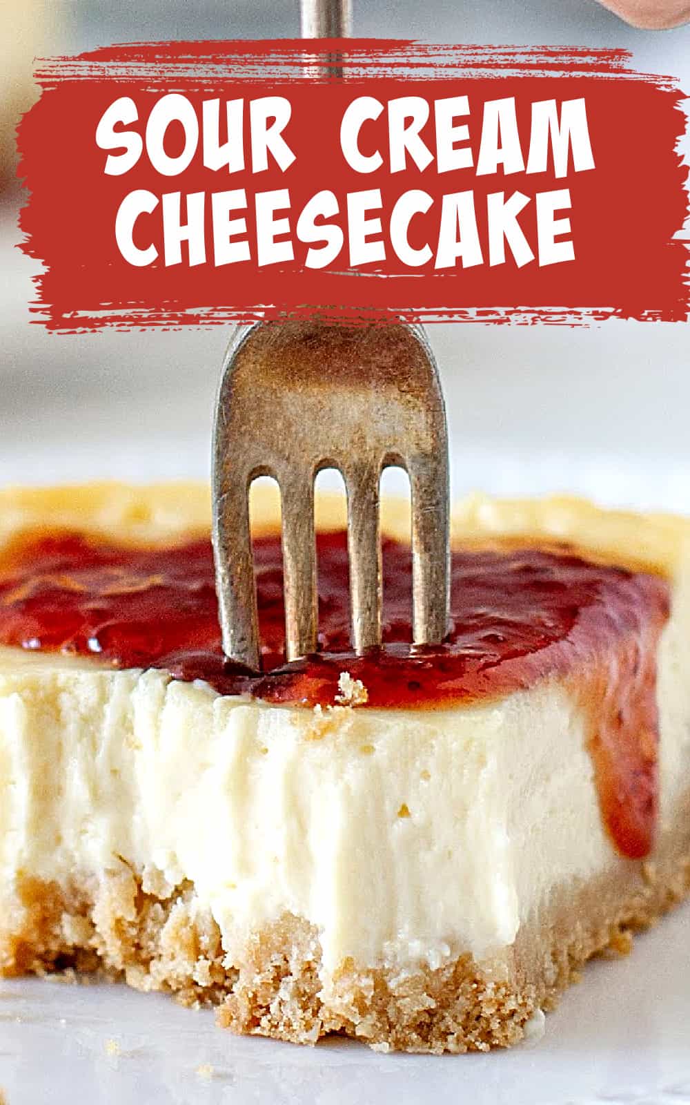 Best Sour Cream Cheesecake Easy Recipe Vintage Kitchen Notes 6642