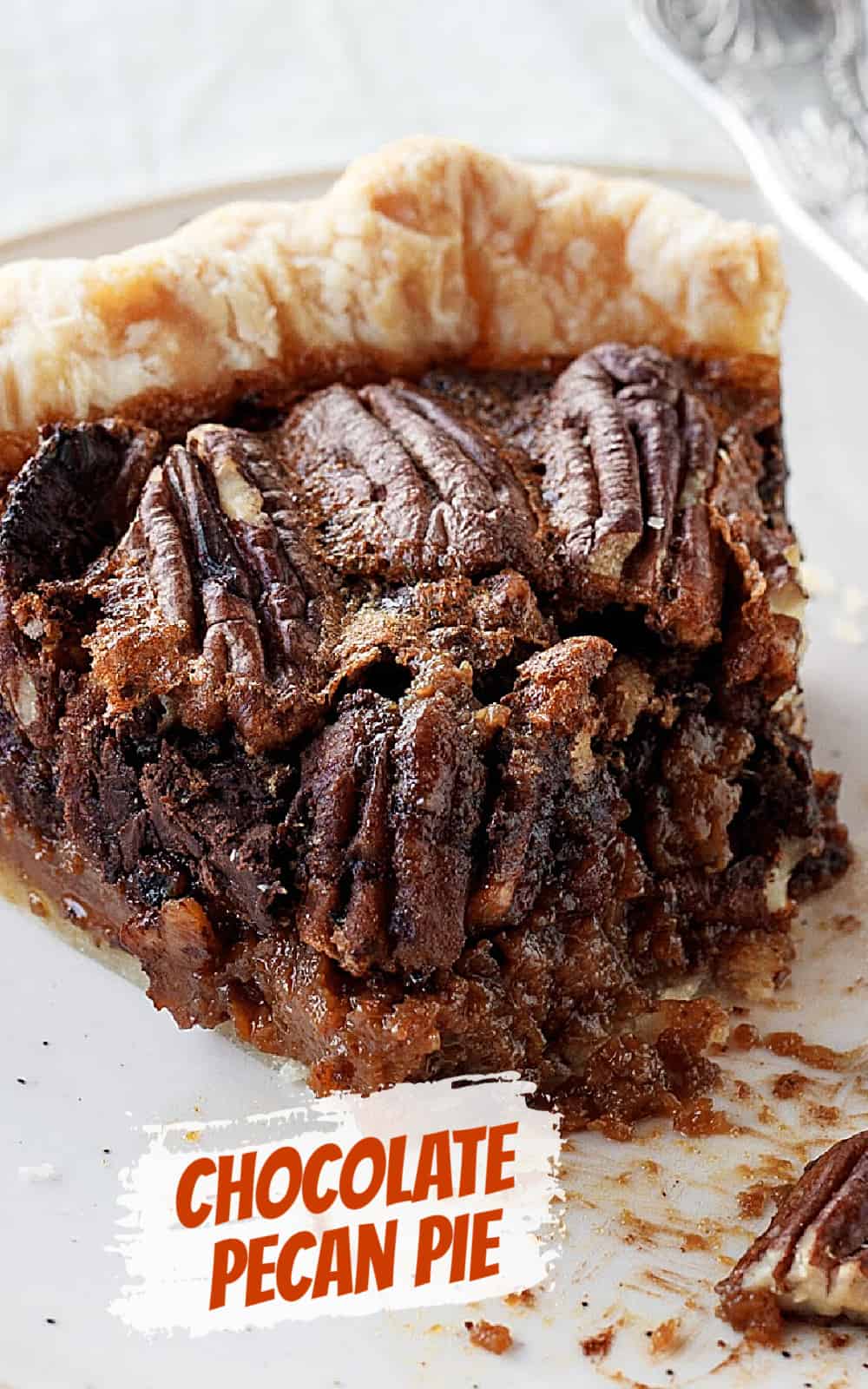 Chocolate Pecan Pie (with maple and bourbon) - Vintage Kitchen Notes