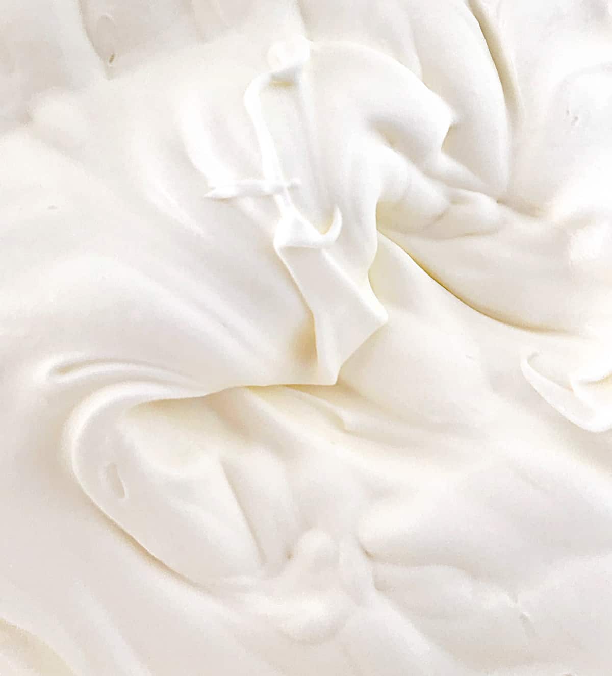 Whipped cream close-up.