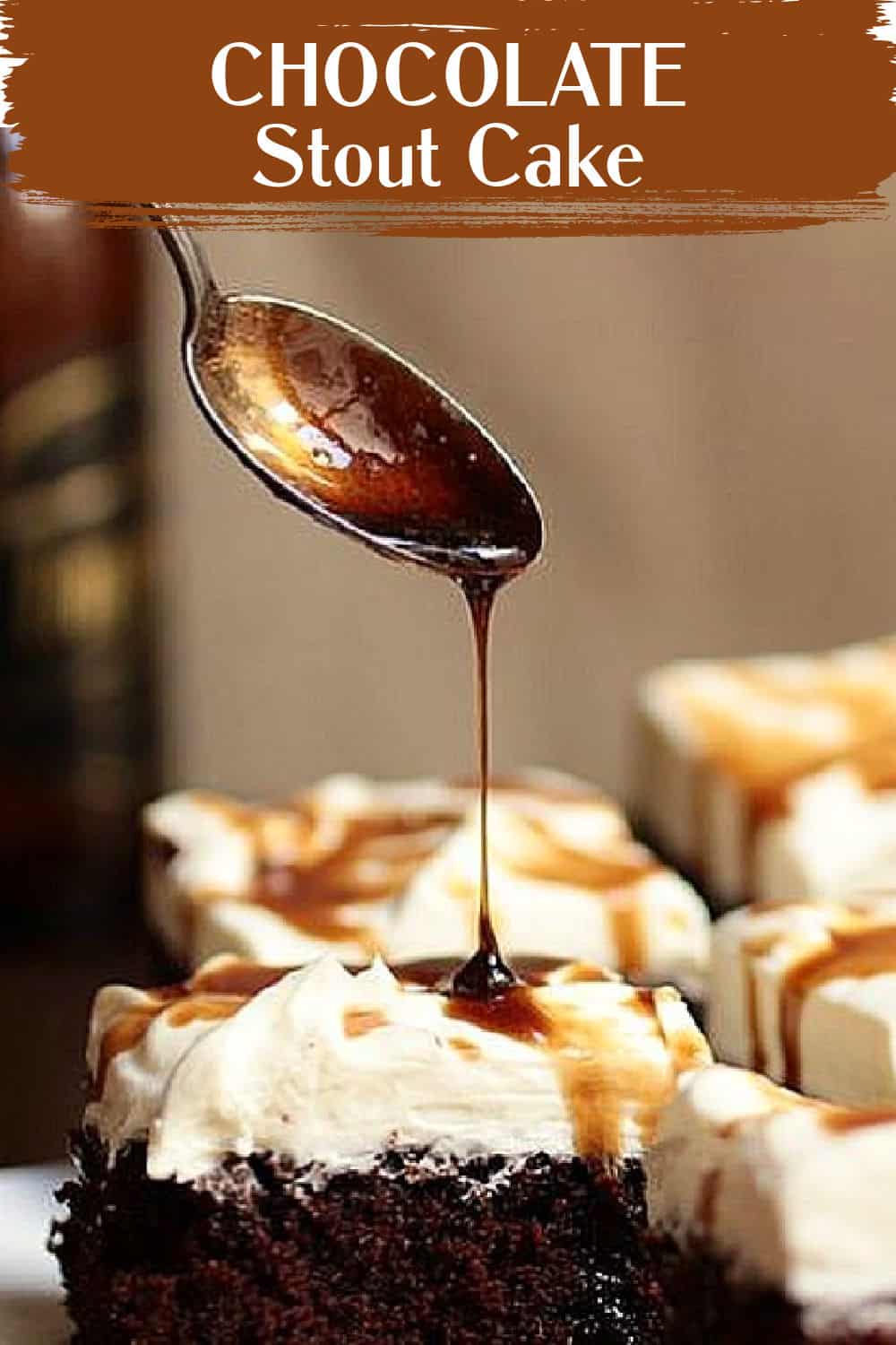 Chocolate Stout Cake (with cream topping) Vintage Kitchen Notes