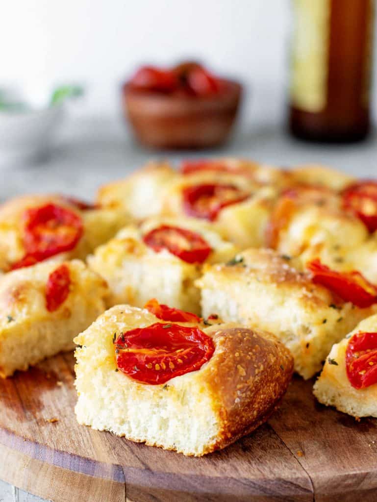 Tomato Focaccia (classic recipe) - Vintage Kitchen Notes