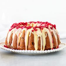 White Chocolate Raspberry Bundt Cake-image