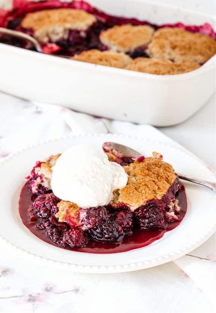 Easy Blackberry Cobbler - Vintage Kitchen Notes