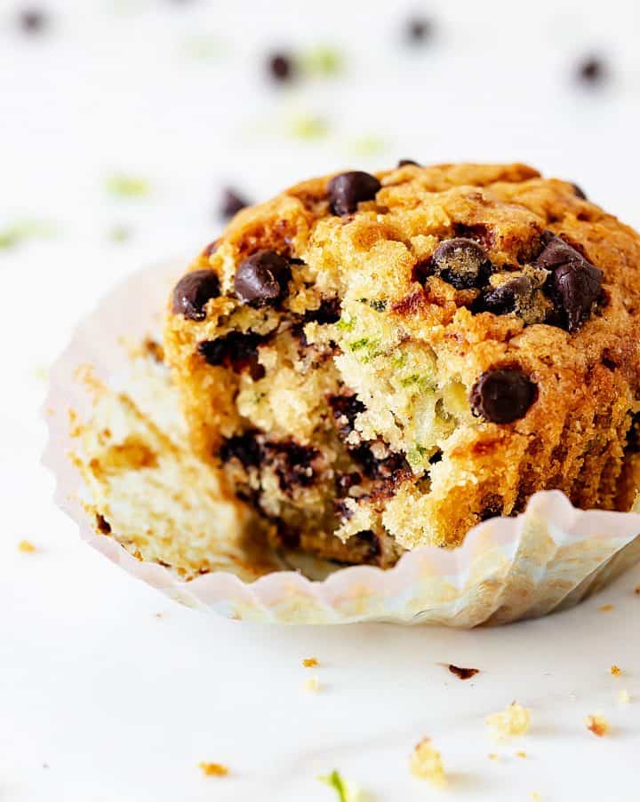 Zucchini Chocolate Chips Muffins - Vintage Kitchen Notes