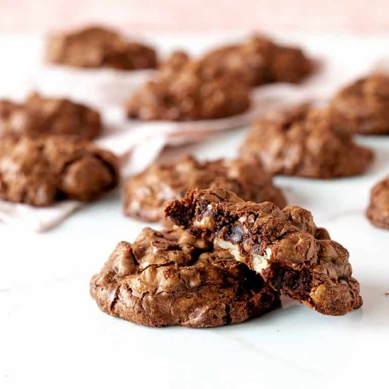 Half-n-Half Chocolate Chocolate Chip Cookies