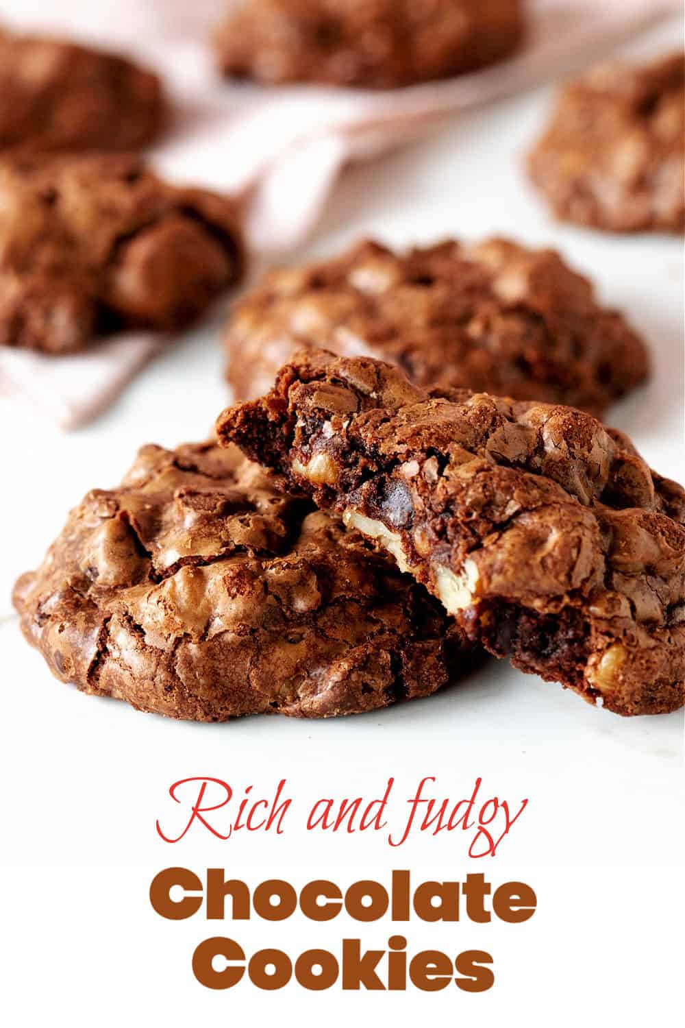 Chocolate Walnut Cookies (intense and chunky) Vintage Kitchen Notes