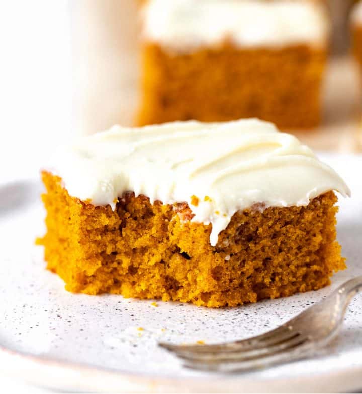 Easy Pumpkin Cake (with Cream Cheese Frosting) - Vintage Kitchen Notes