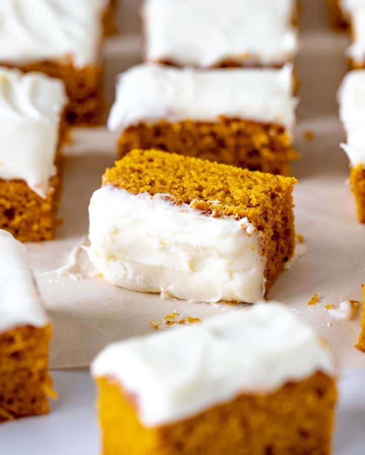 Easy Pumpkin Cake (with cream cheese frosting) - Vintage Kitchen Notes