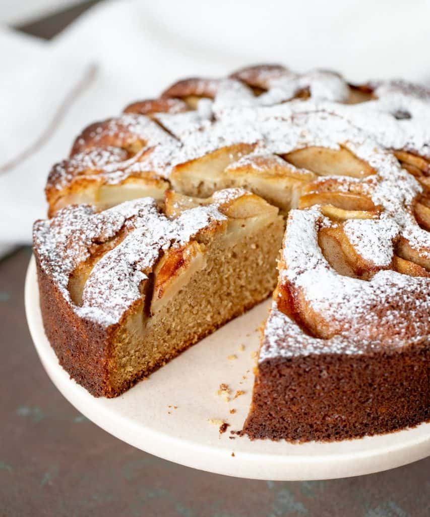 Pear Sour Cream Cake (easy and spiced) - Vintage Kitchen Notes