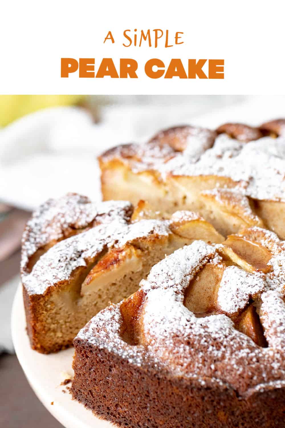 Pear Sour Cream Cake (easy spiced recipe) Vintage Kitchen Notes