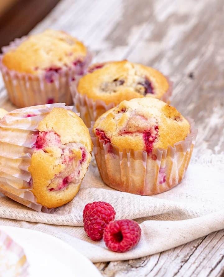 Best Raspberry Muffins (quick and easy) - Vintage Kitchen Notes