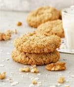 Easy Oatmeal Walnut Cookies - Vintage Kitchen Notes