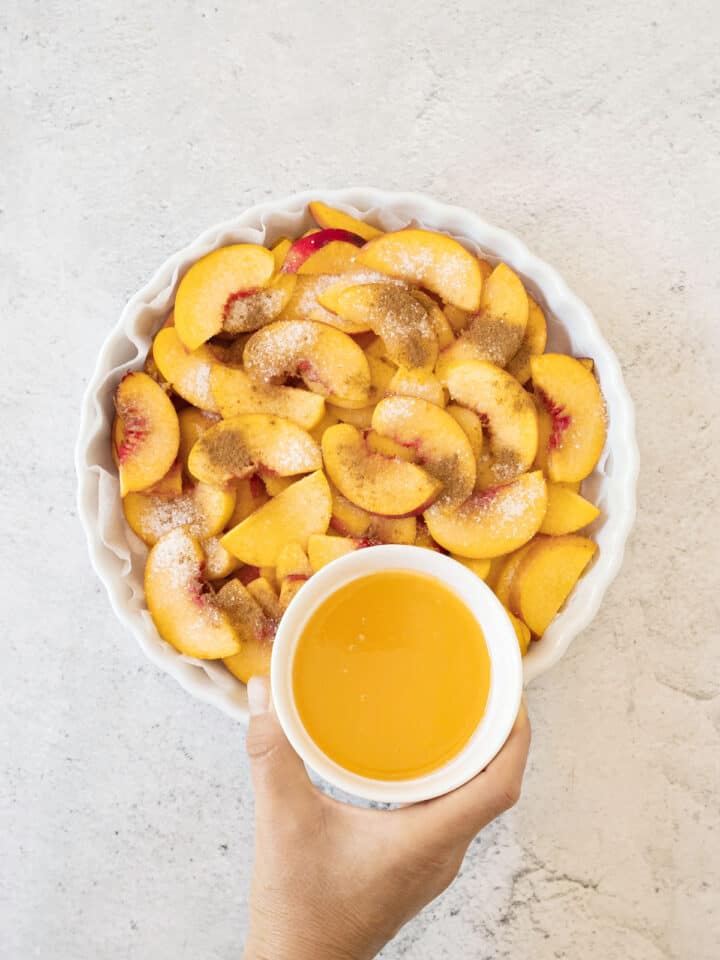Peach Cobbler with Pie Crust - Vintage Kitchen Notes