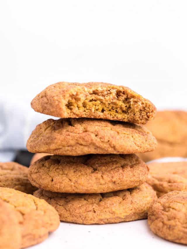 Pumpkin Snickerdoodle Cookies (soft and chewy) - Vintage Kitchen Notes