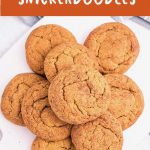 Overview of pumpkin cookies on a white plate with orange and white text overlay.