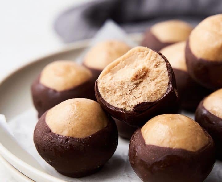 Easy Buckeye Candy Recipe (peanut butter chocolate) Vintage Kitchen Notes