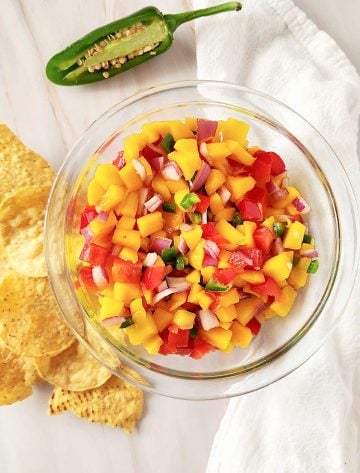 Peach Mango Salsa - Vintage Kitchen Notes