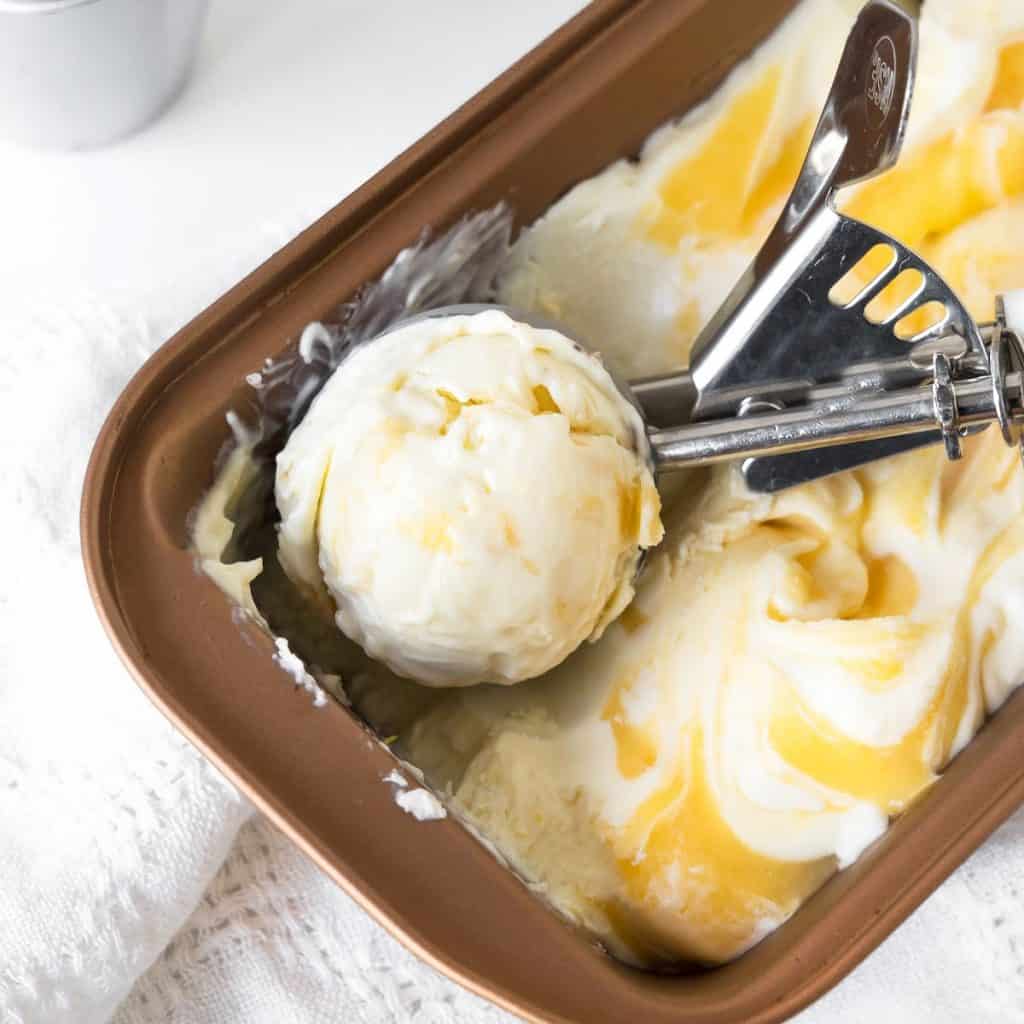 Homemade Lemon Ice Cream (nochurn recipe) Vintage Kitchen Notes