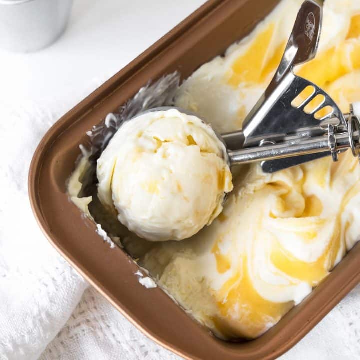 Homemade Lemon Ice Cream (nochurn recipe) Vintage Kitchen Notes