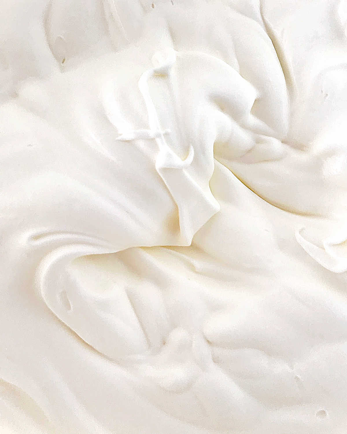 Close-up image of whipped cream.