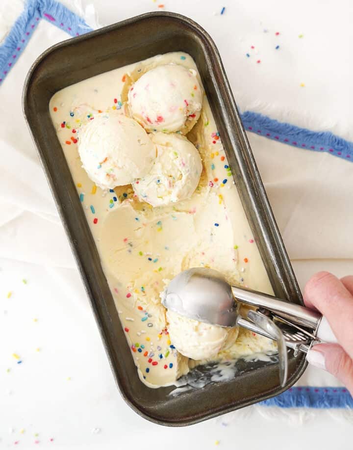 Funfetti Ice Cream (easy no-churn recipe) - Vintage Kitchen Notes