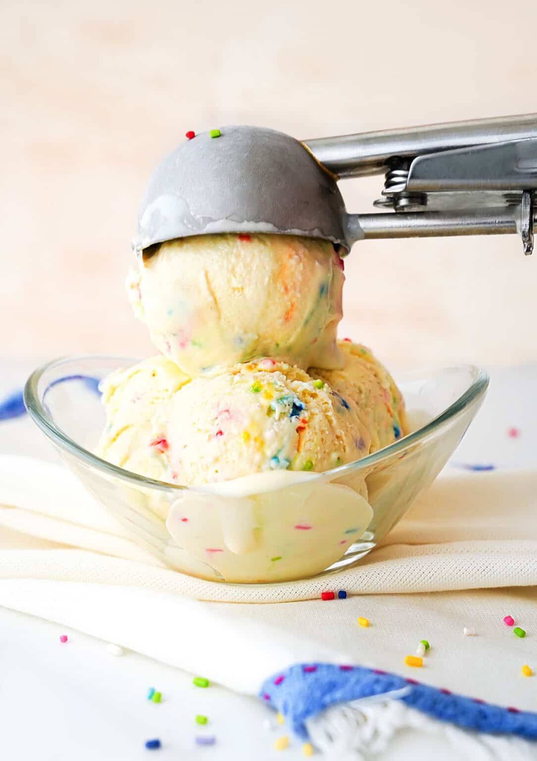 Funfetti Ice Cream (easy no-churn recipe) - Vintage Kitchen Notes