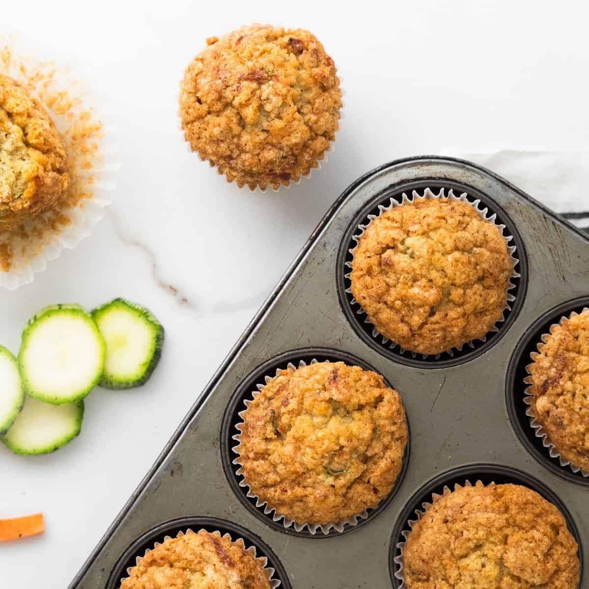 Zucchini Carrot Muffins (easy recipe) Vintage Kitchen Notes