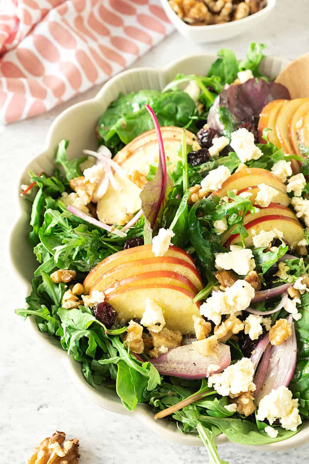 Apple Walnut Salad (with apple cider dressing) - Vintage Kitchen Notes